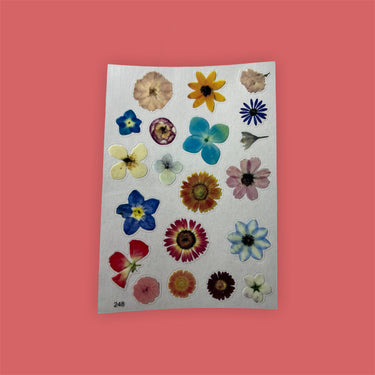 Transpante bloemen stickers