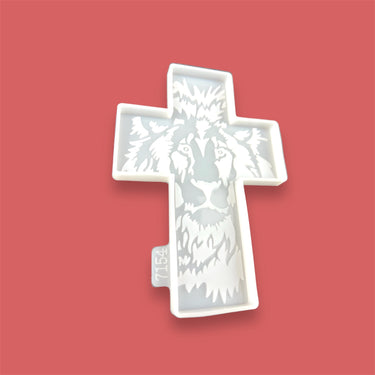 Silikonform Kreuz mit Löwe